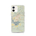 Custom Hot Springs Arkansas Map iPhone 12 Phone Case in Woodblock