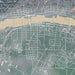 Houghton Michigan Map Print in Afternoon Style Zoomed In Close Up Showing Details