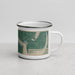 Right View Custom Houghton Michigan Map Enamel Mug in Afternoon