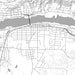 Houghton Michigan Map Print in Classic Style Zoomed In Close Up Showing Details