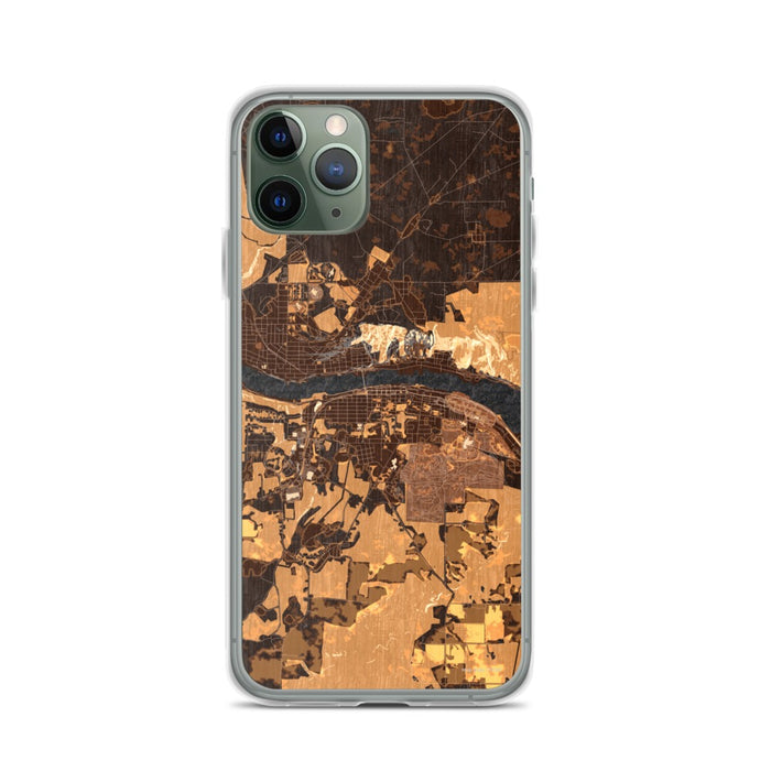 Custom Houghton Michigan Map Phone Case in Ember