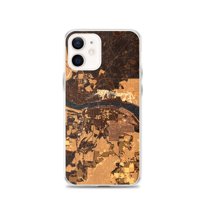 Custom Houghton Michigan Map iPhone 12 Phone Case in Ember