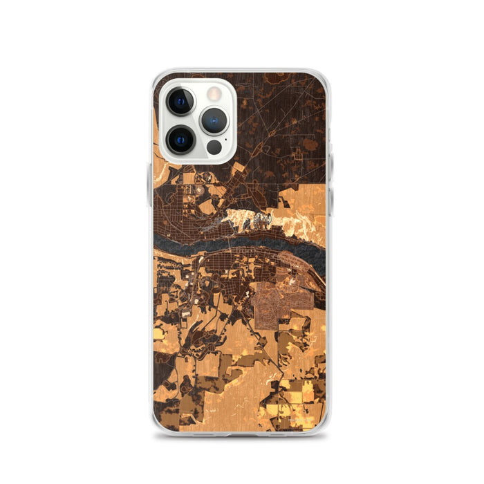 Custom Houghton Michigan Map iPhone 12 Pro Phone Case in Ember