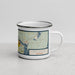 Right View Custom Houghton Michigan Map Enamel Mug in Woodblock