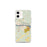Custom Houghton Michigan Map iPhone 12 mini Phone Case in Woodblock
