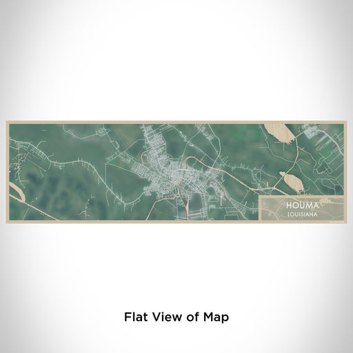 Flat View of Map Custom Houma Louisiana Map Enamel Mug in Afternoon
