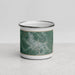 Front View Custom Houma Louisiana Map Enamel Mug in Afternoon