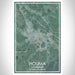 Houma Louisiana Map Print Portrait Orientation in Afternoon Style With Shaded Background