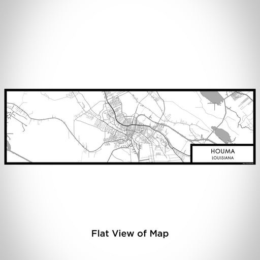 Flat View of Map Custom Houma Louisiana Map Enamel Mug in Classic