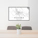 24x36 Houma Louisiana Map Print Landscape Orientation in Classic Style Behind 2 Chairs Table and Potted Plant