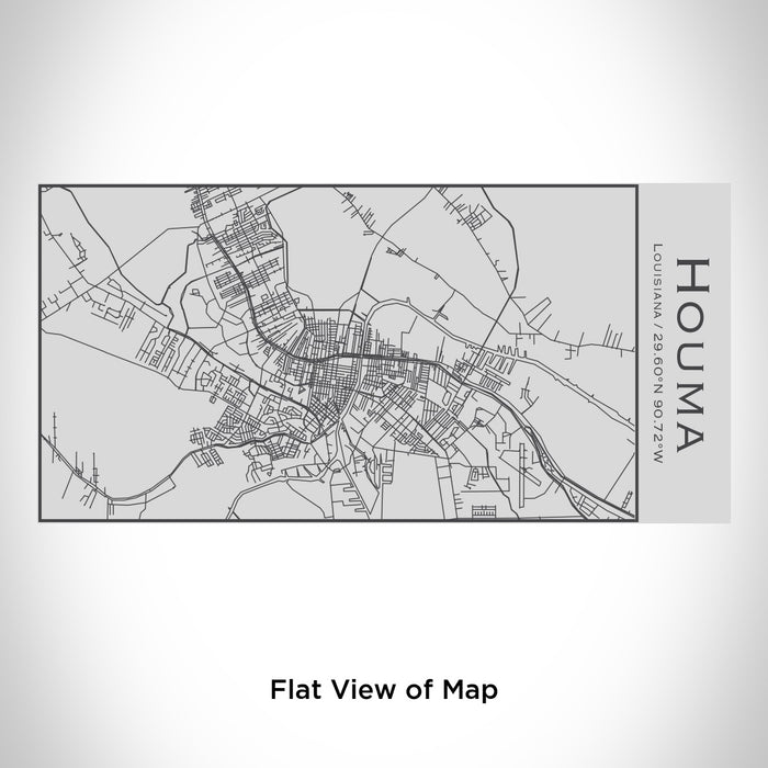 Rendered View of Houma Louisiana Map Engraving on 17oz Stainless Steel Insulated Cola Bottle