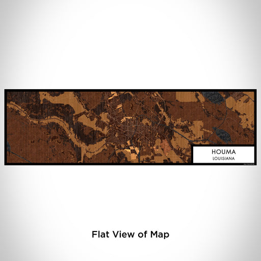 Flat View of Map Custom Houma Louisiana Map Enamel Mug in Ember