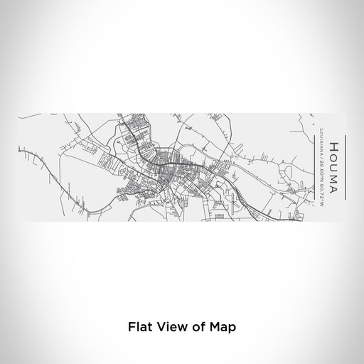 Rendered View of Houma Louisiana Map Engraving on 10oz Stainless Steel Insulated Cup with Sliding Lid in White
