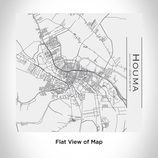 Rendered View of Houma Louisiana Map Engraving on 17oz Stainless Steel Insulated Tumbler in White