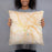 Person holding 18x18 Custom Houma Louisiana Map Throw Pillow in Watercolor