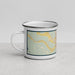 Left View Custom Houma Louisiana Map Enamel Mug in Woodblock