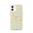 Custom Houma Louisiana Map iPhone 12 Phone Case in Woodblock
