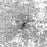 Houston Texas Map Print in Classic Style Zoomed In Close Up Showing Details