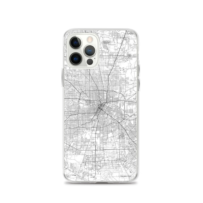 Custom Houston Texas Map iPhone 12 Pro Phone Case in Classic