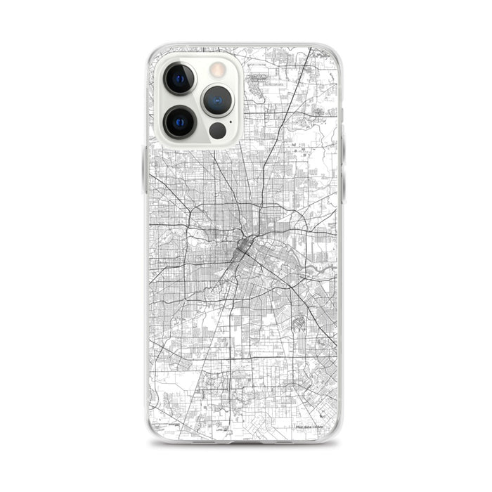Custom Houston Texas Map iPhone 12 Pro Max Phone Case in Classic