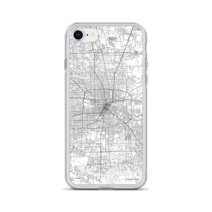 Custom Houston Texas Map iPhone SE Phone Case in Classic