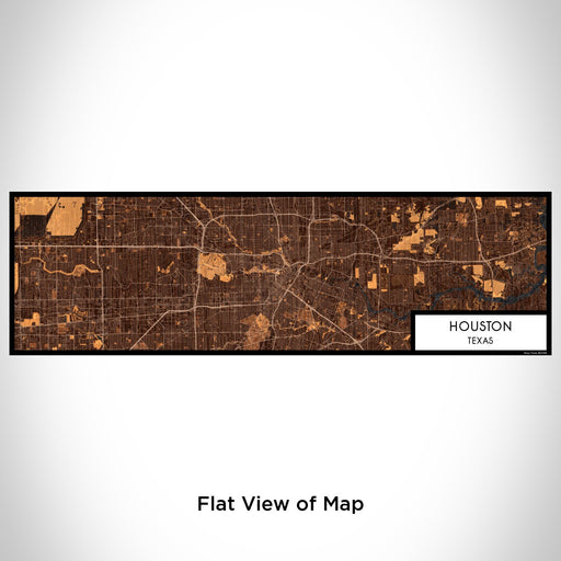 Flat View of Map Custom Houston Texas Map Enamel Mug in Ember