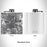 Rendered View of Houston Texas Map Engraving on 6oz Stainless Steel Flask in White