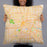 Person holding 22x22 Custom Houston Texas Map Throw Pillow in Watercolor