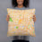 Person holding 18x18 Custom Houston Texas Map Throw Pillow in Watercolor