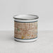 Front View Custom Houston Texas Map Enamel Mug in Woodblock