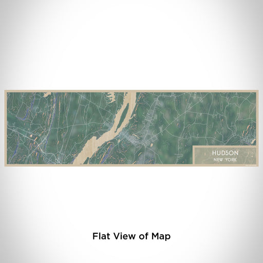 Flat View of Map Custom Hudson New York Map Enamel Mug in Afternoon