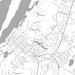Hudson New York Map Print in Classic Style Zoomed In Close Up Showing Details