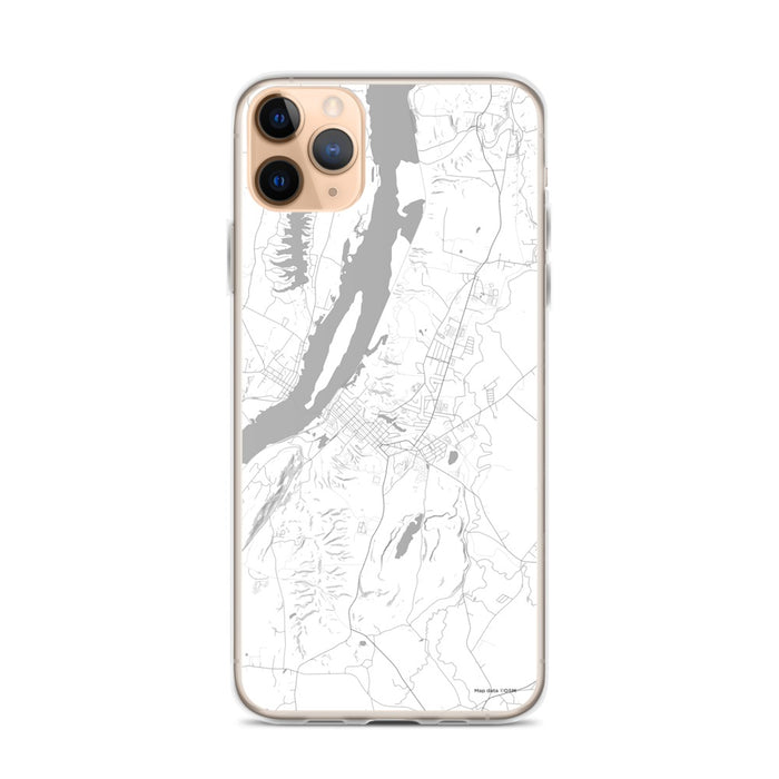 Custom iPhone 11 Pro Max Hudson New York Map Phone Case in Classic