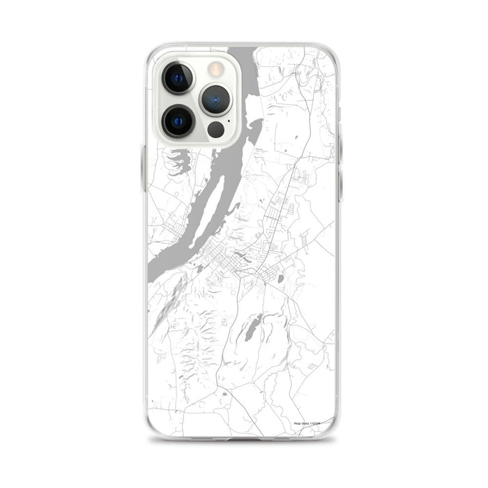 Custom iPhone 12 Pro Max Hudson New York Map Phone Case in Classic