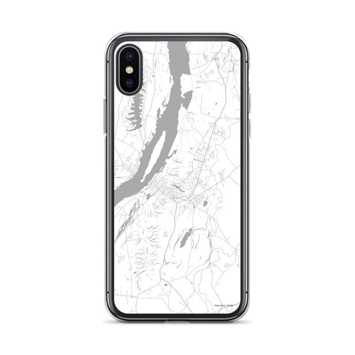Custom iPhone X/XS Hudson New York Map Phone Case in Classic
