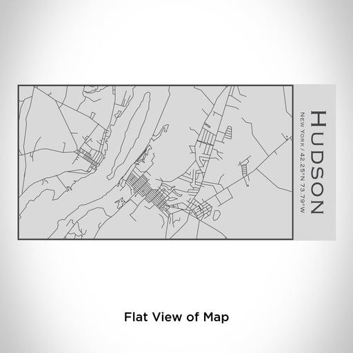 Rendered View of Hudson New York Map Engraving on 17oz Stainless Steel Insulated Cola Bottle