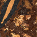 Hudson New York Map Print in Ember Style Zoomed In Close Up Showing Details
