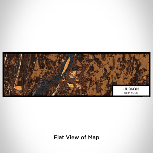 Flat View of Map Custom Hudson New York Map Enamel Mug in Ember