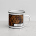 Right View Custom Hudson New York Map Enamel Mug in Ember