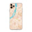 Custom iPhone 11 Pro Max Hudson New York Map Phone Case in Watercolor