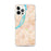 Custom iPhone 12 Pro Max Hudson New York Map Phone Case in Watercolor