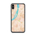 Custom iPhone XS Max Hudson New York Map Phone Case in Watercolor