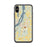 Custom iPhone X/XS Hudson New York Map Phone Case in Woodblock