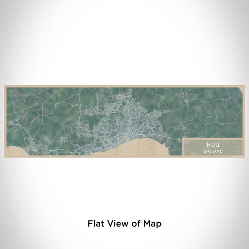 Flat View of Map Custom Hull England Map Enamel Mug in Afternoon