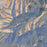 Humphreys Peak Arizona Map Print in Afternoon Style Zoomed In Close Up Showing Details