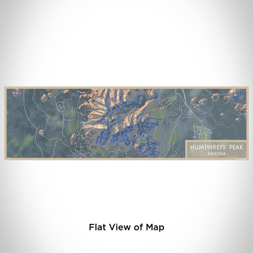 Flat View of Map Custom Humphreys Peak Arizona Map Enamel Mug in Afternoon