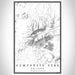 Humphreys Peak Arizona Map Print Portrait Orientation in Classic Style With Shaded Background