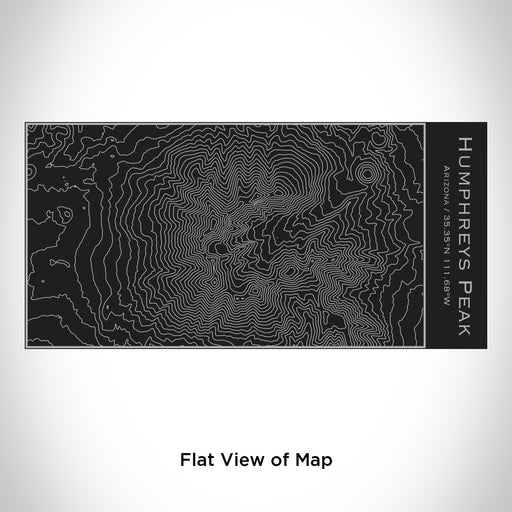 Rendered View of Humphreys Peak Arizona Map Engraving on 17oz Stainless Steel Insulated Cola Bottle in Black