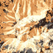 Humphreys Peak Arizona Map Print in Ember Style Zoomed In Close Up Showing Details
