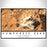 Humphreys Peak Arizona Map Print Landscape Orientation in Ember Style With Shaded Background